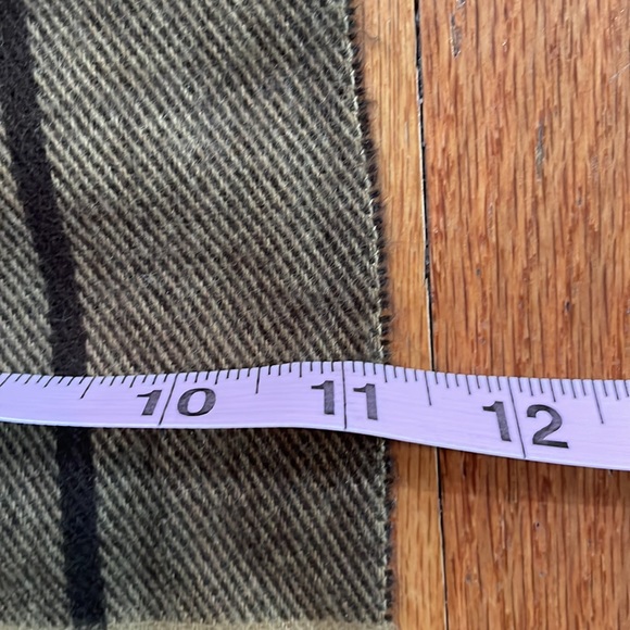 Cashme’ Brown Plaid Long Scarf 100% Acrylic Vintage Made in Italy Soft & Cozy - Picture 6 of 6